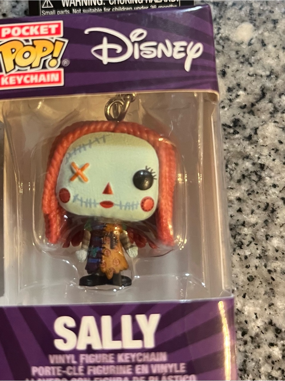 Disney Sally Pocket Pop! Keychain - Red Hair, Light Blue Face